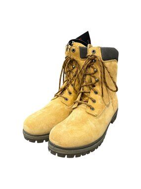 Wolverine Mens Tan Suede Work Boots With Rugged Rubber Outsole Size 9.5M NWT